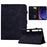 For Samsung Galaxy Tab S9 Protective Case Card Slot PU Leather Tablet Cover - Black - 1