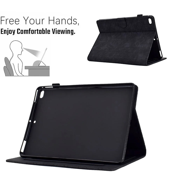 For iPad Mini / Mini 2 / mini 3 / mini 4 / mini (2019) 7.9 inch Case Pattern Imprinted PU Leather Tablet Case - Black - 7