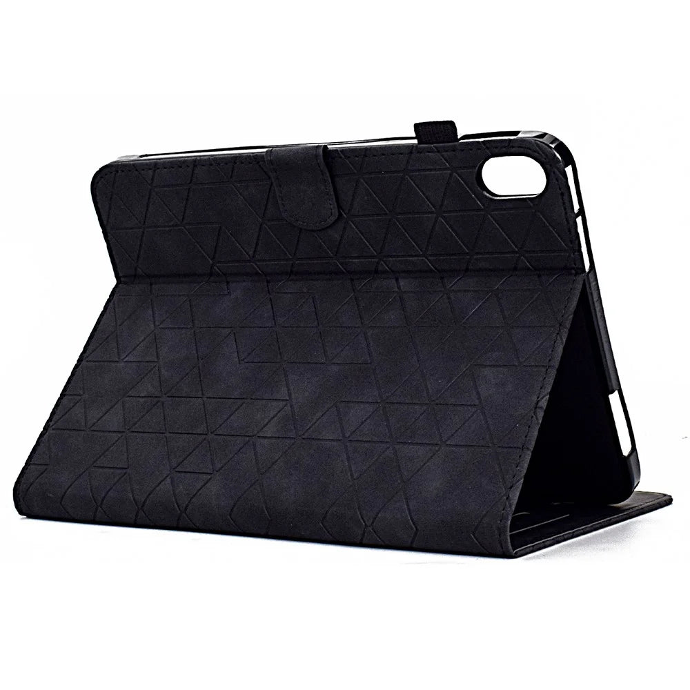 For iPad mini (2024) / mini (2021) Tablet Case Pattern Imprinted Anti-Drop PU Leather Flip Cover - Black - 4