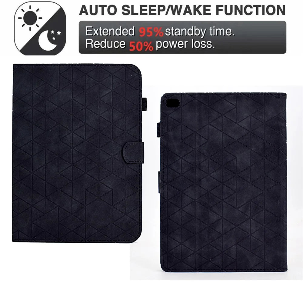 For iPad Air (2013) / Air 2 / iPad 9.7-inch (2017) / (2018) Case Card Slot Full Protection PU Leather Flip Cover - Black - 6