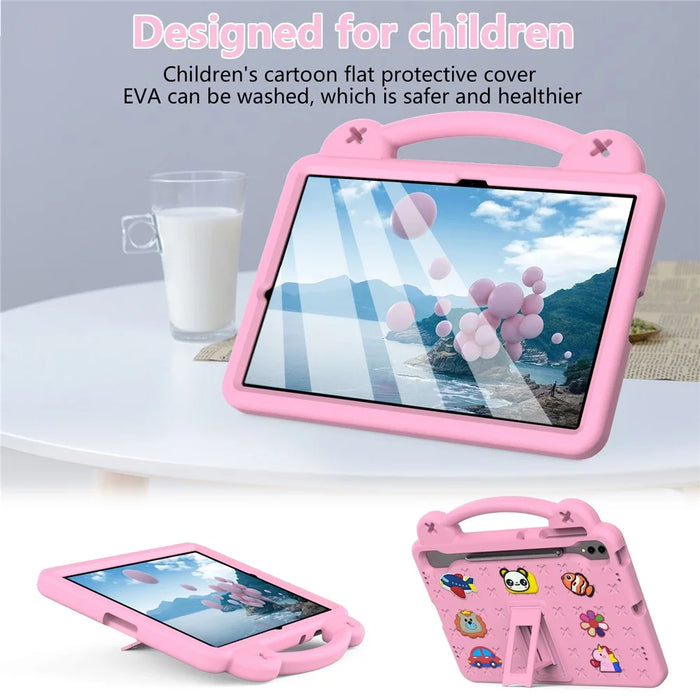 For Samsung Galaxy Tab S8+ / S9+ Case Grip Handle Kickstand EVA Tablet Cover - Pink - 2