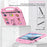 For Samsung Galaxy Tab S8+ / S9+ Case Grip Handle Kickstand EVA Tablet Cover - Pink - 3