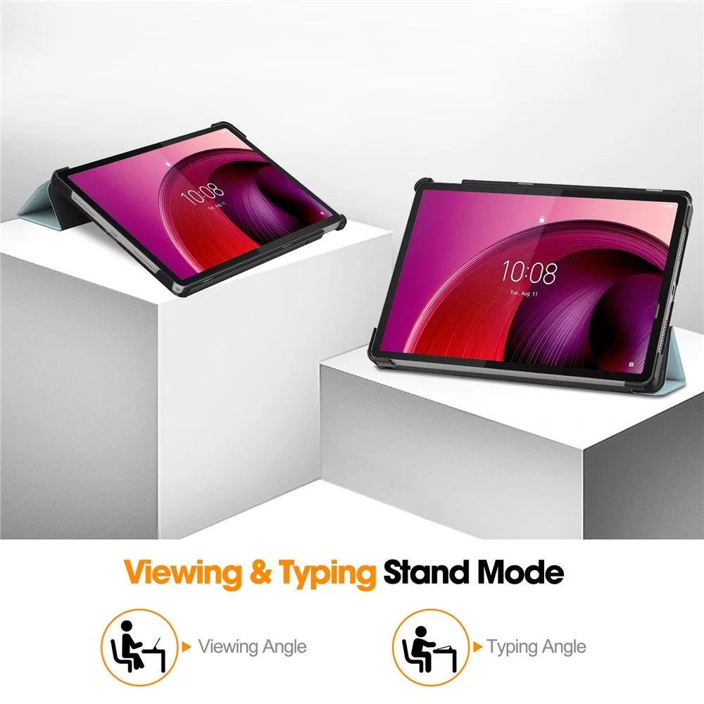 For Lenovo Tab M11 / Xiaoxin Pad 11 2024 Case Trifold Stand Pattern Printing Tablet Leather Cover - Horse - 4