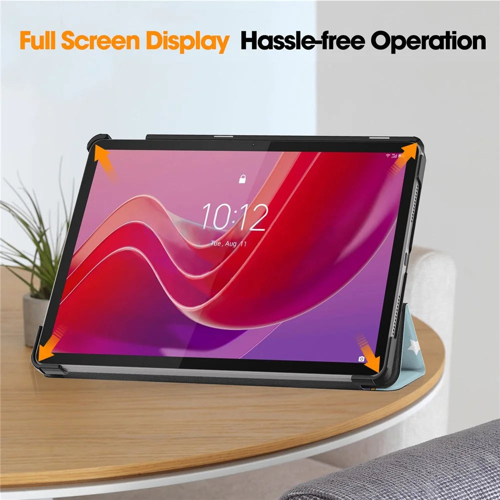 For Lenovo Tab M11 / Xiaoxin Pad 11 2024 Case Trifold Stand Pattern Printing Tablet Leather Cover - Horse - 5