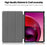 For Lenovo Tab M11 / Xiaoxin Pad 11 2024 Case Tri-Fold Stand PU Leather+PC Tablet Cover - Black - 2