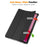For Lenovo Tab M11 / Xiaoxin Pad 11 2024 Case Tri-Fold Stand PU Leather+PC Tablet Cover - Black - 3