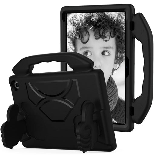 For Amazon Fire Max 11 Kidproof Case Thumbs Up Kickstand EVA Tablet Cover - Black - 1
