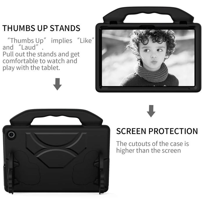 For Amazon Fire Max 11 Kidproof Case Thumbs Up Kickstand EVA Tablet Cover - Black - 5
