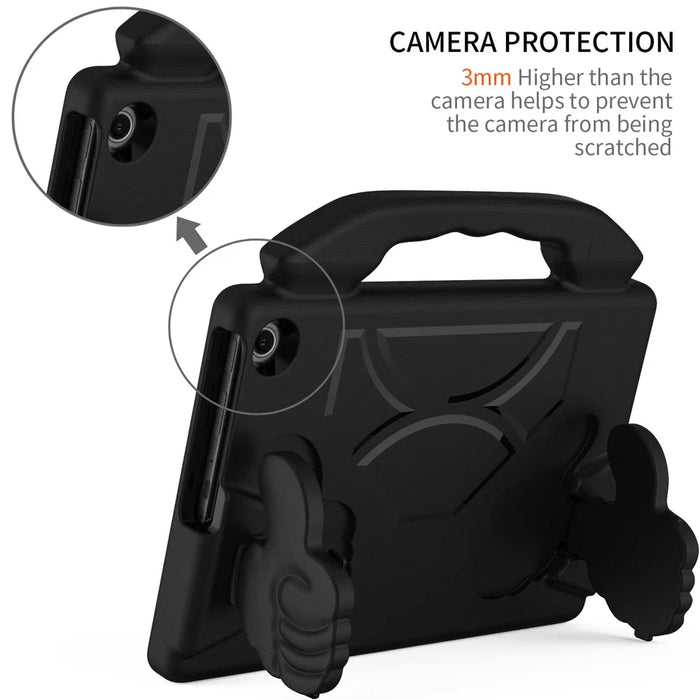 For Amazon Fire Max 11 Kidproof Case Thumbs Up Kickstand EVA Tablet Cover - Black - 6