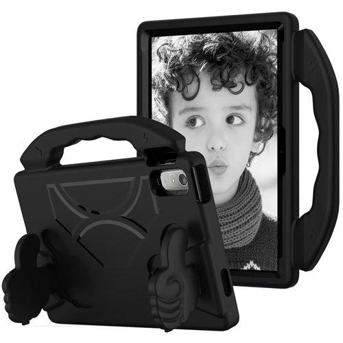 For Lenovo Tab P11 Pro Gen 2 EVA Case Thumbs Up Integrated Kickstand Tablet Cover - Black - 1