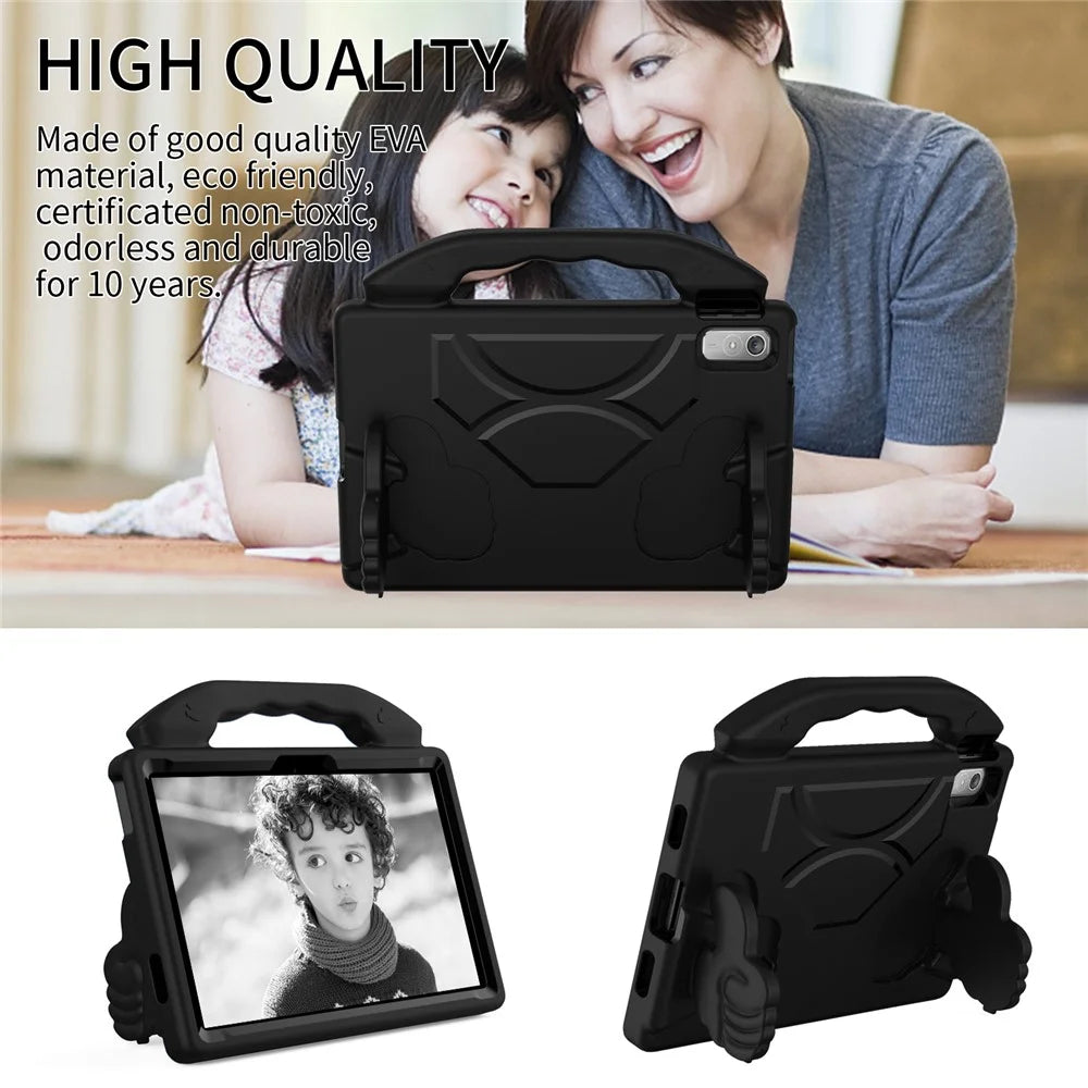 For Lenovo Tab P11 Pro Gen 2 EVA Case Thumbs Up Integrated Kickstand Tablet Cover - Black - 2