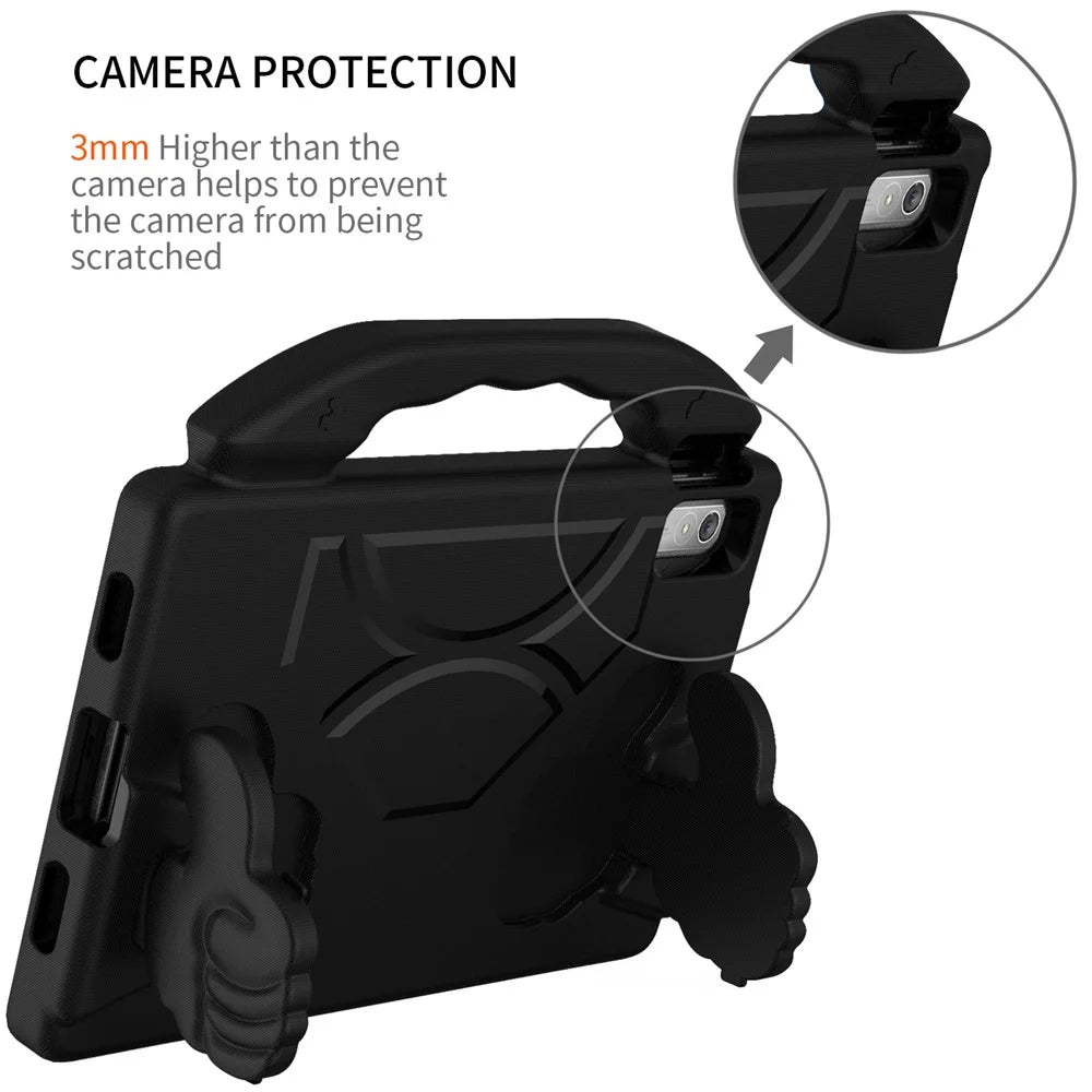 For Lenovo Tab P11 Pro Gen 2 EVA Case Thumbs Up Integrated Kickstand Tablet Cover - Black - 6