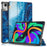 For Lenovo Tab M11 / Xiaoxin Pad 11 2024 Trifold Stand Cover Pattern PU Leather Auto Sleep Wake Tablet Case - Wave - 1