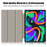 For Lenovo Tab M11 / Xiaoxin Pad 11 2024 Trifold Stand Cover Pattern PU Leather Auto Sleep Wake Tablet Case - Wave - 2