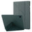For Samsung Galaxy Tab A11 / A9 Case PU Leather+Silicone Cover with Origami Stand - Midnight Green - 1