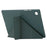 For Samsung Galaxy Tab A11 / A9 Case PU Leather+Silicone Cover with Origami Stand - Midnight Green - 4