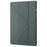 For Samsung Galaxy Tab A11 / A9 Case PU Leather+Silicone Cover with Origami Stand - Midnight Green - 6