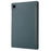 For Samsung Galaxy Tab A9+ Case Origami Stand Leather+Silicone Tablet Cover - Midnight Green - 7