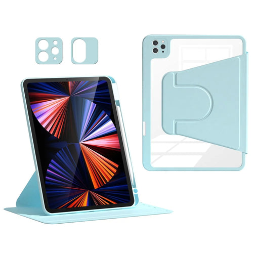 For iPad Air 11 (2026) / (2025) / (2024) / Air (2022) / (2020) / Pro 11 (2018) / (2020) / (2021) / (2022) Tablet Case PU Leather+Acrylic+TPU Cover - Blue - 1