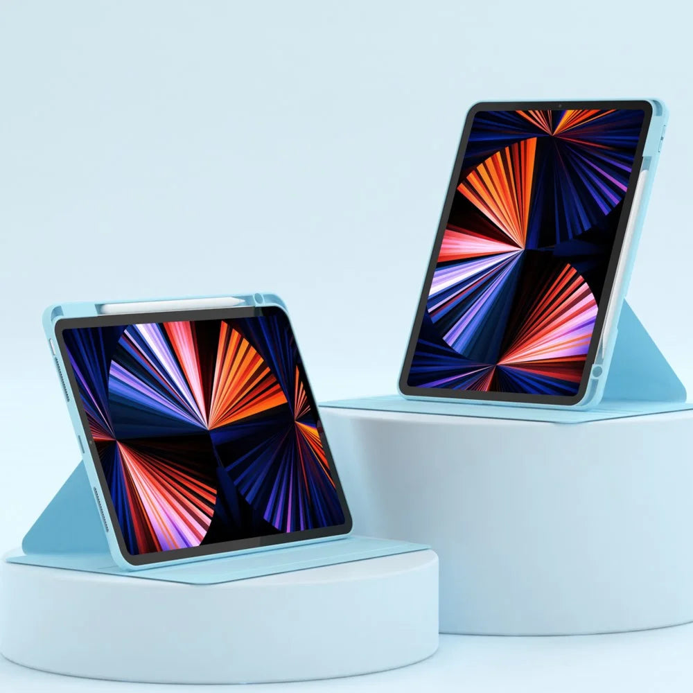 For iPad Air 11 (2026) / (2025) / (2024) / Air (2022) / (2020) / Pro 11 (2018) / (2020) / (2021) / (2022) Tablet Case PU Leather+Acrylic+TPU Cover - Blue - 2