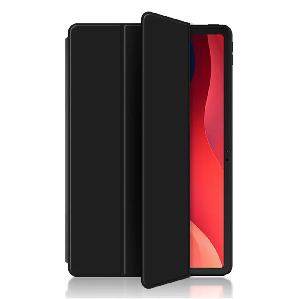 For Lenovo Tab M11 / Xiaoxin Pad 11 2024 Case PU Leather+TPU Anti-scratch Trifold Stand Tablet Cover - Black - 5