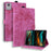 For Lenovo Tab M11 / Xiaoxin Pad 11 2024 Tablet Case Flower Cat Imprint Folio PU Leather Cover - Rose - 1