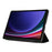 For Samsung Galaxy Tab S9 / S10 Lite / S10 FE / S9 FE Tablet Case Tri-Fold Stand Solid Color Shockproof PU Cover with Pencil Slot - Black - 4