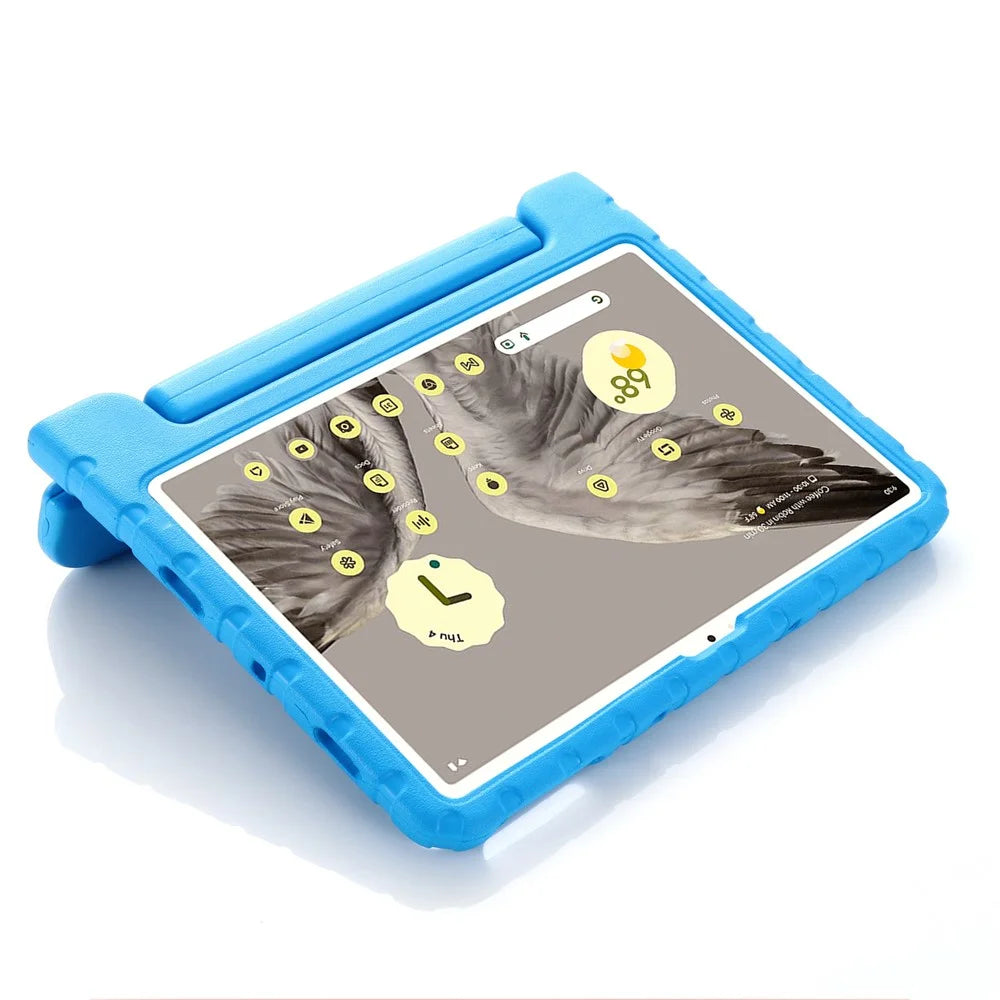 For Google Pixel Tablet Case Anti-drop EVA Tablet Cover with Handle Kickstand - Blue - 3
