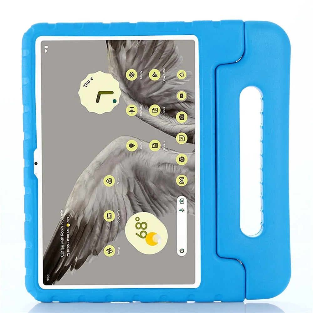 For Google Pixel Tablet Case Anti-drop EVA Tablet Cover with Handle Kickstand - Blue - 7