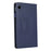 For Samsung Galaxy Tab A11 / A9 Tablet Case Litchi Texture PU Leather Bi-fold Stand Cover - Dark Blue - 4