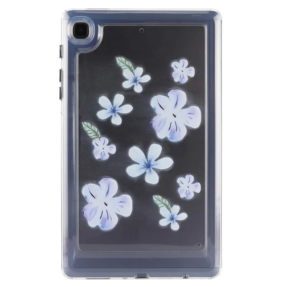 For Samsung Galaxy Tab A7 Lite 8.7-inch T225 T220 Case Flower Pattern PC+TPU Tablet Cover - Violet - 1