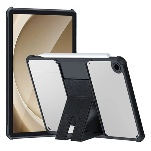 XUNDD For Samsung Galaxy Tab A11+ / A9+ Kickstand Tablet Case Air Cushion Acrylic+TPU Cover - Black - 1