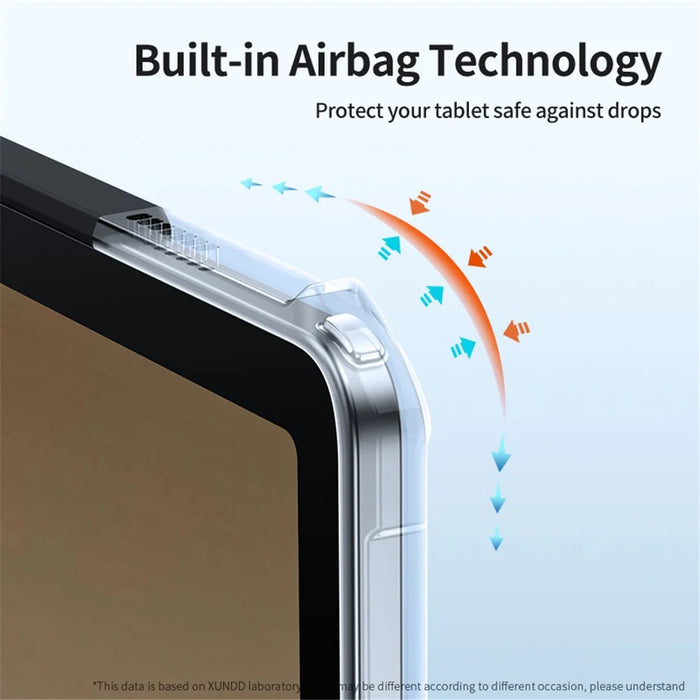 XUNDD For Samsung Galaxy Tab A11+ / A9+ Kickstand Tablet Case Air Cushion Acrylic+TPU Cover - Black - 4