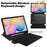 For Samsung Galaxy Tab S6 Lite (2024) / S6 Lite (2022) / S6 Lite (2020) Case with Bluetooth-compatible Keyboard PU+Acrylic Tablet Cover - Black - 2