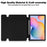 For Samsung Galaxy Tab S6 Lite (2024) / S6 Lite (2022) / S6 Lite (2020) Case with Bluetooth-compatible Keyboard PU+Acrylic Tablet Cover - Black - 3