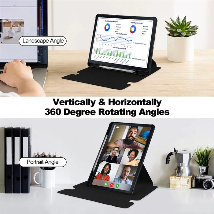 For Samsung Galaxy Tab S6 Lite (2024) / S6 Lite (2022) / S6 Lite (2020) Case with Bluetooth-compatible Keyboard PU+Acrylic Tablet Cover - Black - 4
