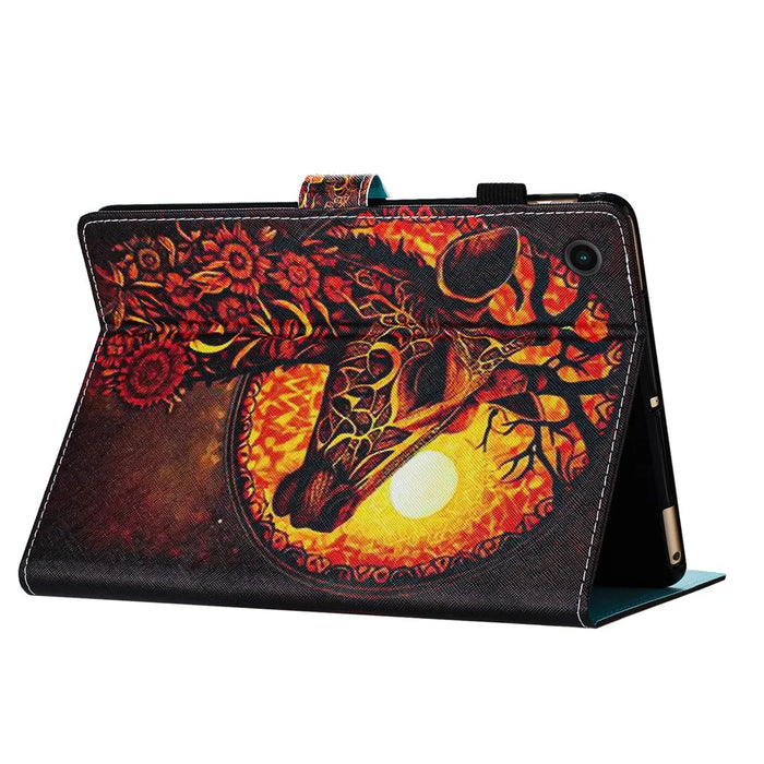 For Lenovo Tab M10 Plus Tablet Case Pattern Printed Shockproof PU Leather Folio Flip Cover - Deer - 4