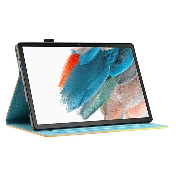 For Samsung Galaxy Tab A9+ Case Auto Wake / Sleep Shockproof PU Leather Tablet Case - Flower - 2