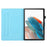 For Samsung Galaxy Tab A9+ Case Auto Wake / Sleep Shockproof PU Leather Tablet Case - Flower - 3
