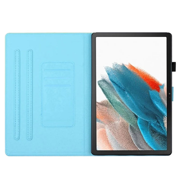 For Samsung Galaxy Tab A9+ Case Auto Wake / Sleep Shockproof PU Leather Tablet Case - Flower - 3
