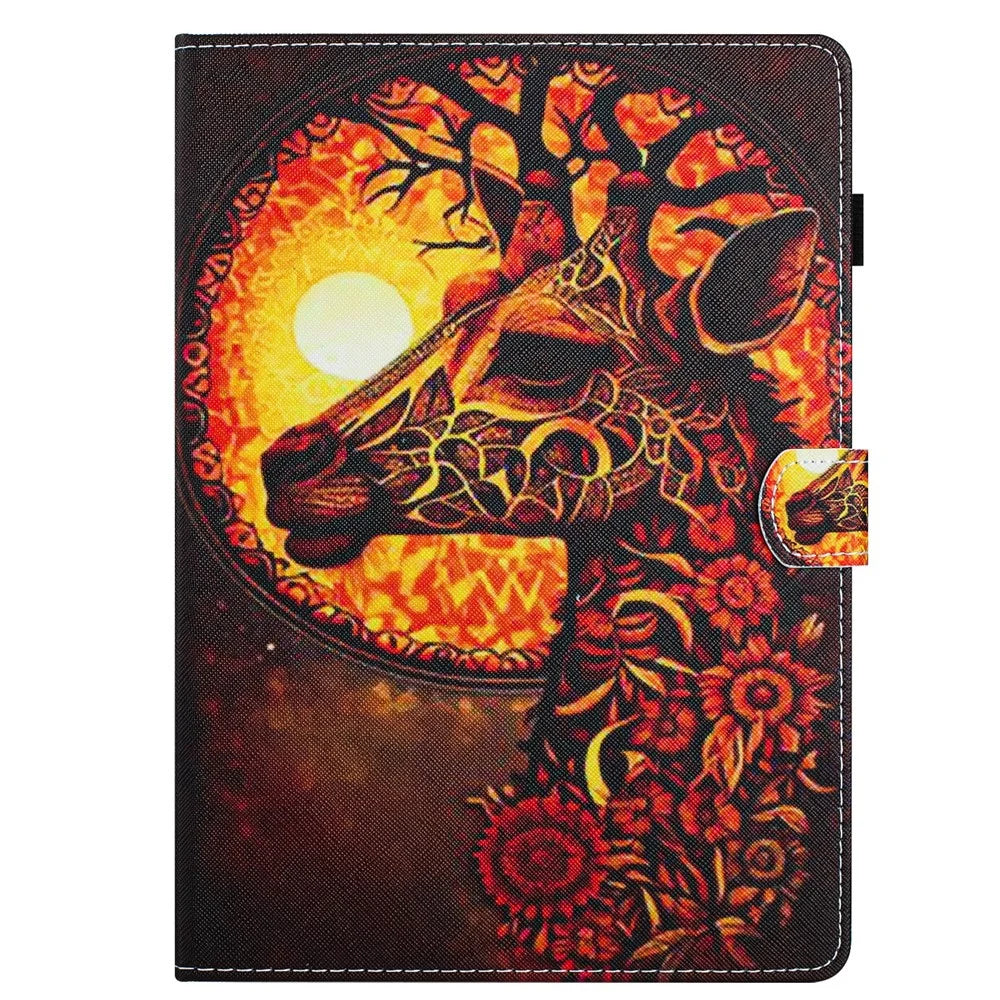For Lenovo Tab M10 HD Gen 2 Shockproof Case Pattern Printing PU Leather Tablet Cover - Deer - 6
