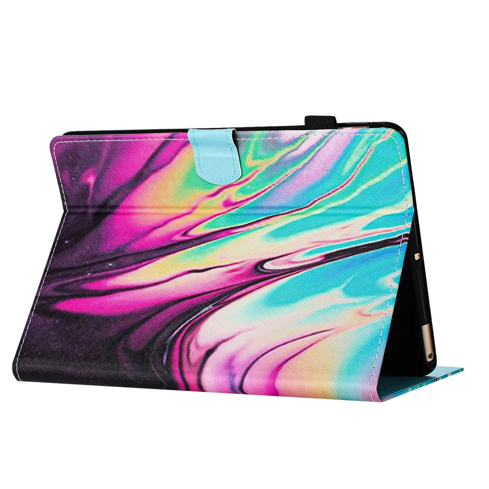 For Amazon Kindle Paperwhite (2021) Case PU Leather Pattern Viewing Stand Tablet Cover - Rose Blue Marble - 4