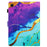 For Lenovo Tab M10 Plus (3rd Gen) Smart Case PU Leather Pattern Stand Tablet Cover - Purple+Blue Marble - 7
