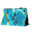 For Lenovo M10 Plus X606F Pattern Folio Cover PU Leather Stand Tablet Case - Gold+Blue Marble - 4