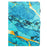 For Lenovo M10 Plus X606F Pattern Folio Cover PU Leather Stand Tablet Case - Gold+Blue Marble - 6