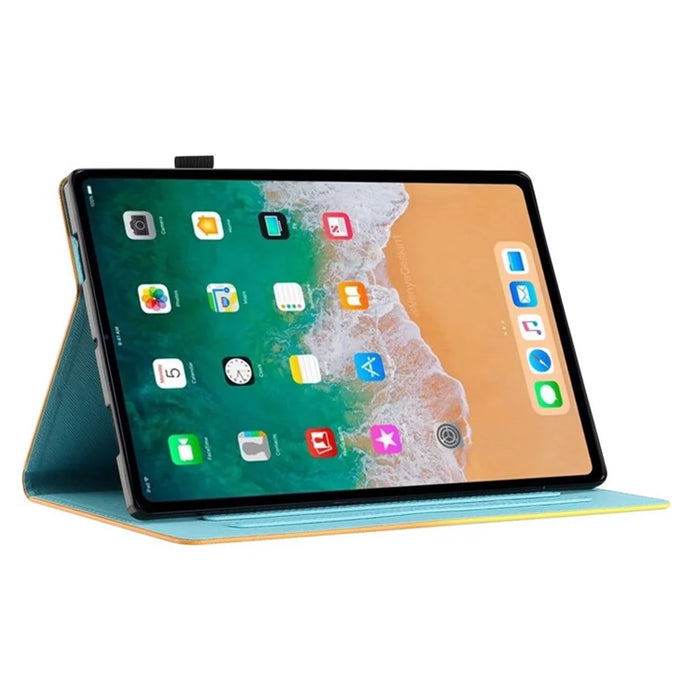 For iPad 10.2 (2019) / (2020) / (2021) PU Leather Case Pattern Smart Protective Cover - Purple+Blue Marble - 2