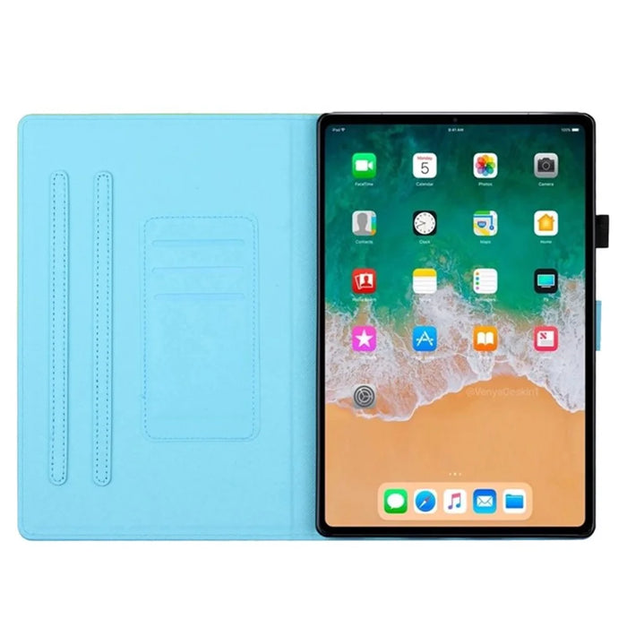 For iPad 10.2 (2019) / (2020) / (2021) PU Leather Case Pattern Smart Protective Cover - Purple+Blue Marble - 3