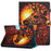 Universal 10-inch Tablet Case Pattern Printed Protective Folio Leather Stand Cover - Flower Deer - 1