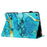 For Amazon Fire HD 10 (2015) / (2017) / (2019) Tablet Case Stand PU Leather Pattern Cover - Gold+Blue Marble - 4