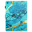 For Amazon Fire HD 10 (2015) / (2017) / (2019) Tablet Case Stand PU Leather Pattern Cover - Gold+Blue Marble - 7